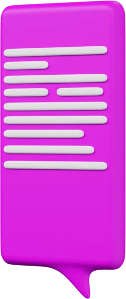 Speech Bubble 10 3D icon, view 2