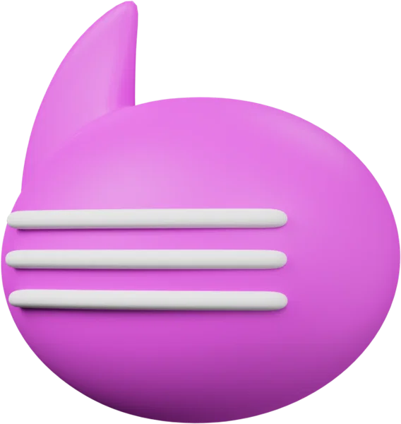 Speech Bubble 46 3D icon, view 2