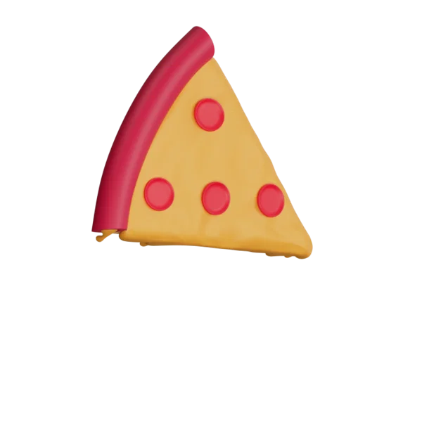 Pizza 3D icon, view 4