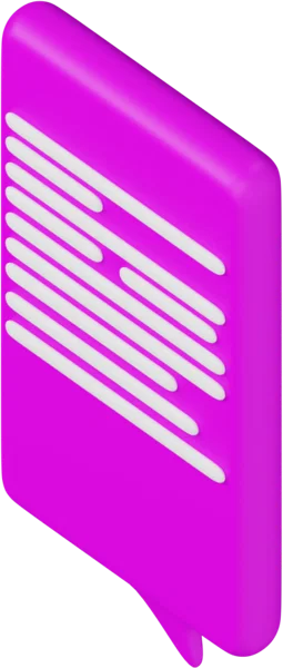 Speech Bubble 10 3D icon, view 5