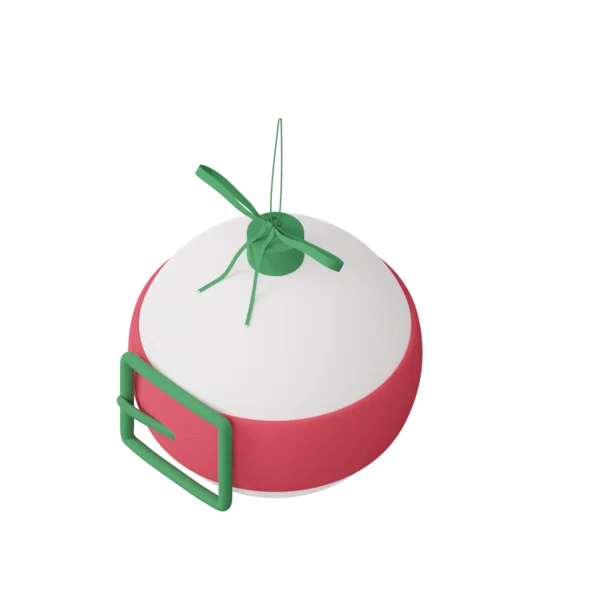 Ball (Santa) 3D icon, view 5