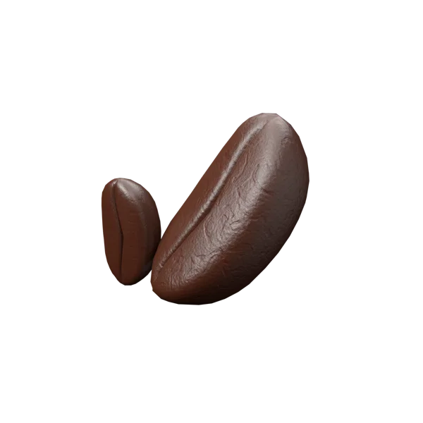 Coffee Bean 3D icon, view 2