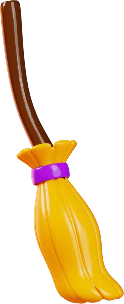 Broom 3D icon, view 2