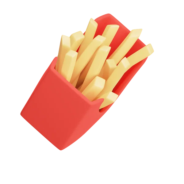 French Fries 3D icon, view 4