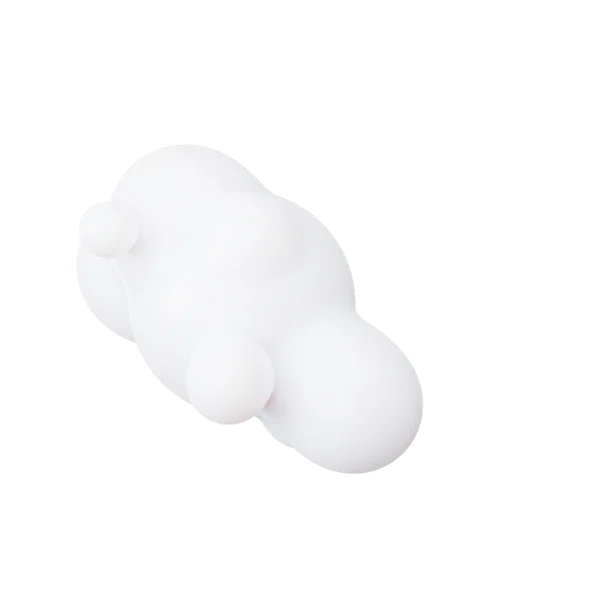 Cloud 3D icon, view 5