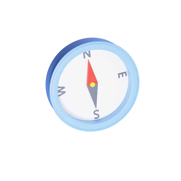 Compass 3D icon, view 4