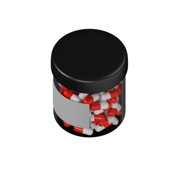 Pills in Vial 3D icon, view 5