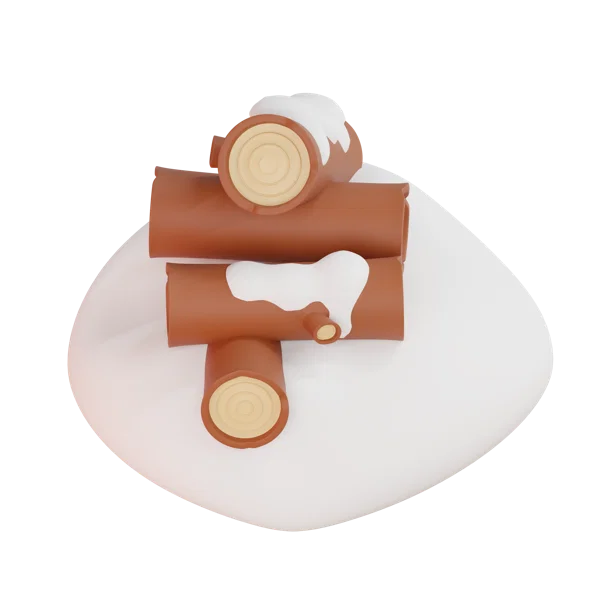 Log 3D icon, view 4