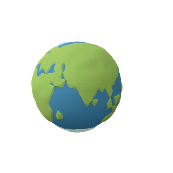 Earth 3D icon, view 2