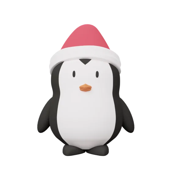 Pinguin 3D icon, view 1