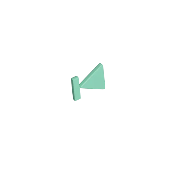 Media Buttons - Previous 3D icon, view 4