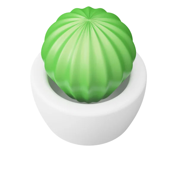Cactus 2 3D icon, view 5