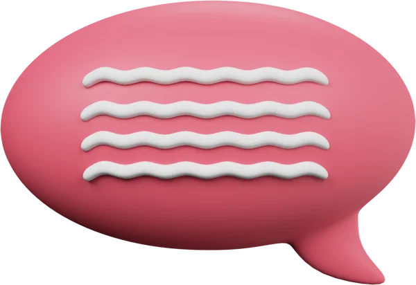 Speech Bubble 45 3D icon, view 1