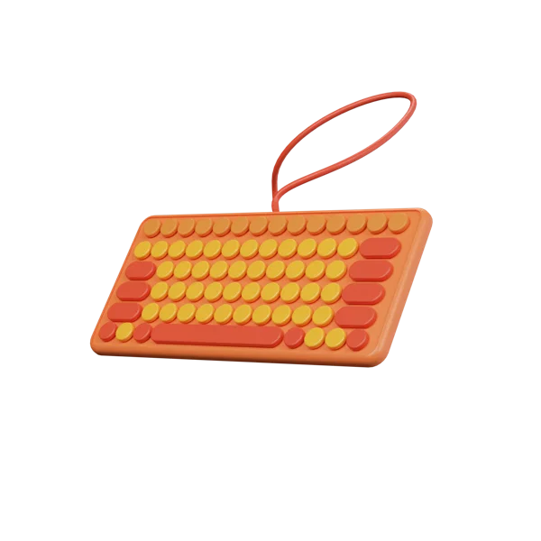 Keyboard 2 3D icon, view 1