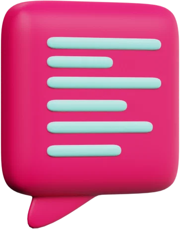 Speech Bubble 35 3D icon, view 3