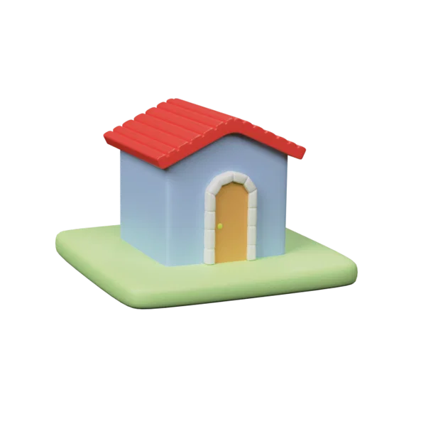 House 3D icon, view 1
