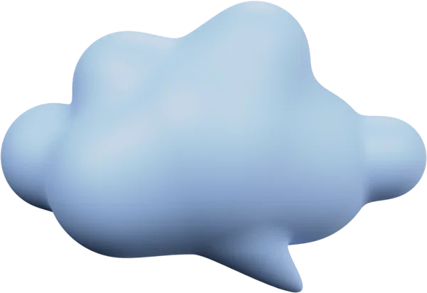Speech Bubble 9 3D icon, view 1