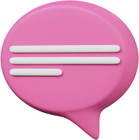 Speech Bubble 8 3D icon, view 2
