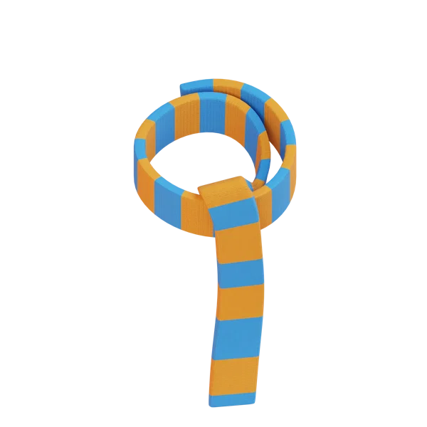 Scarf 3D icon, view 4