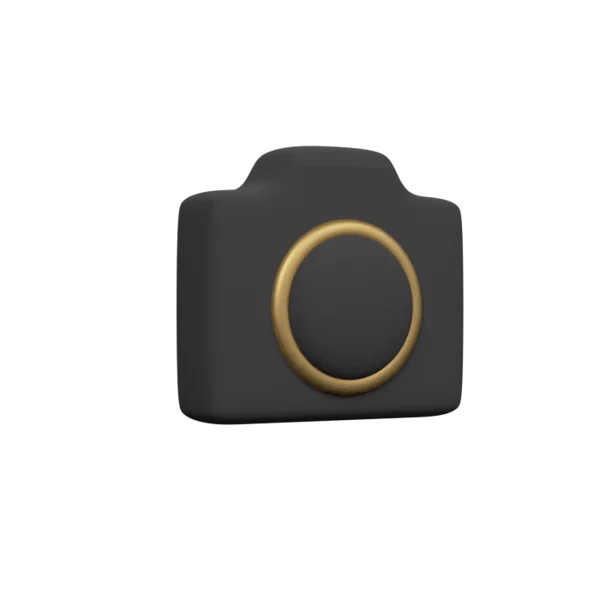 Camera 1 3D icon, view 3