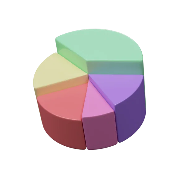 Pie Chart 3D icon, view 1