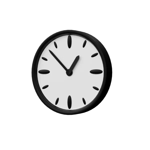 Clock 3D icon, view 2