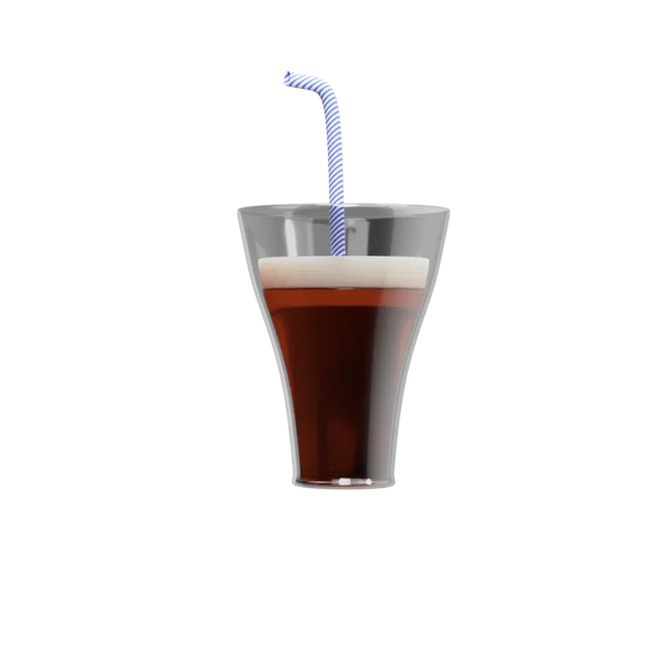Coke Glass 3D icon, view 3