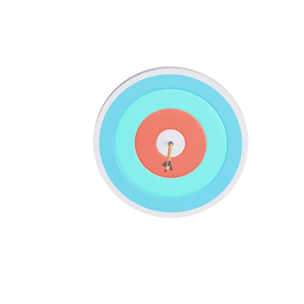 Dart Board 3D icon, view 4