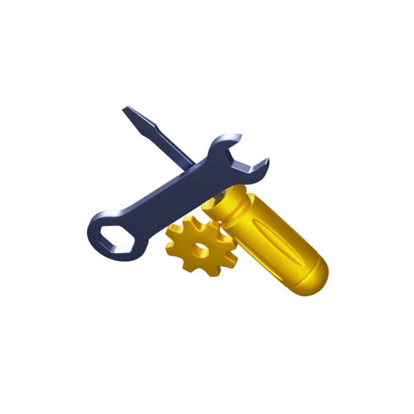 Settings 3D icon, view 5
