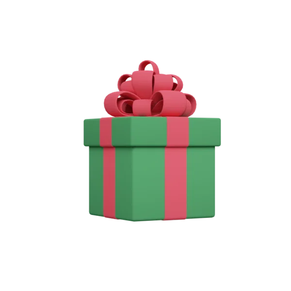 Gift 2 3D icon, view 3