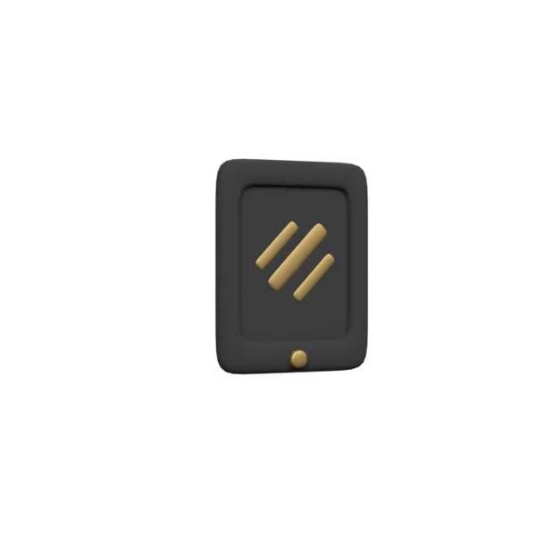 Tablet 3D icon, view 3