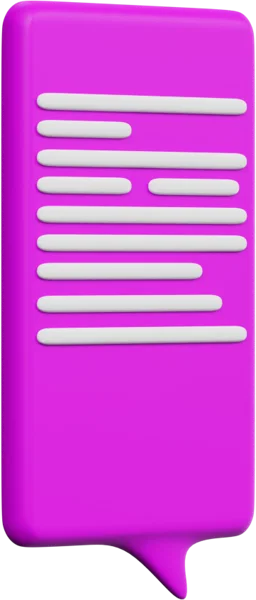 Speech Bubble 10 3D icon, view 3