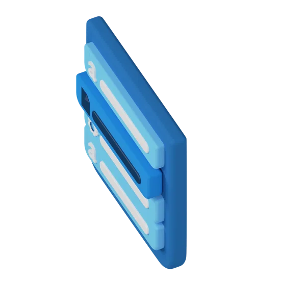 List 3D icon, view 5