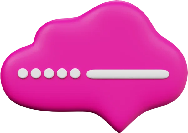 Speech Bubble 38 3D icon, view 1
