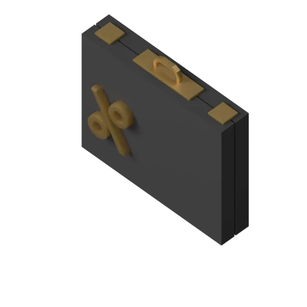 Briefcase 2 3D icon, view 5