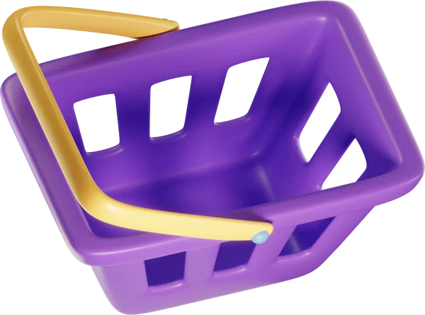 Basket 3D icon, view 4