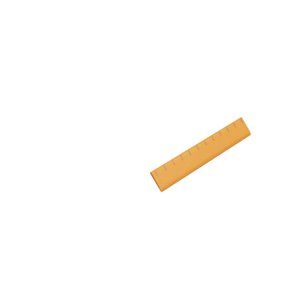 Ruller 3D icon, view 3