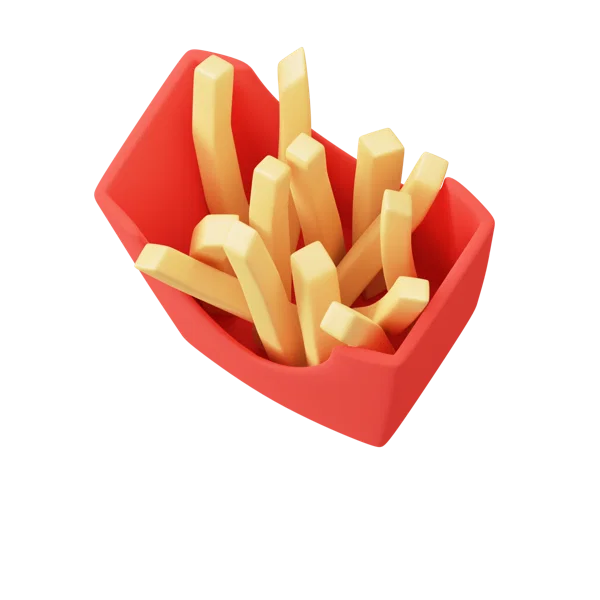 French Fries 3D icon, view 5