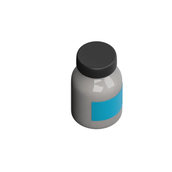 Vial 3D icon, view 4