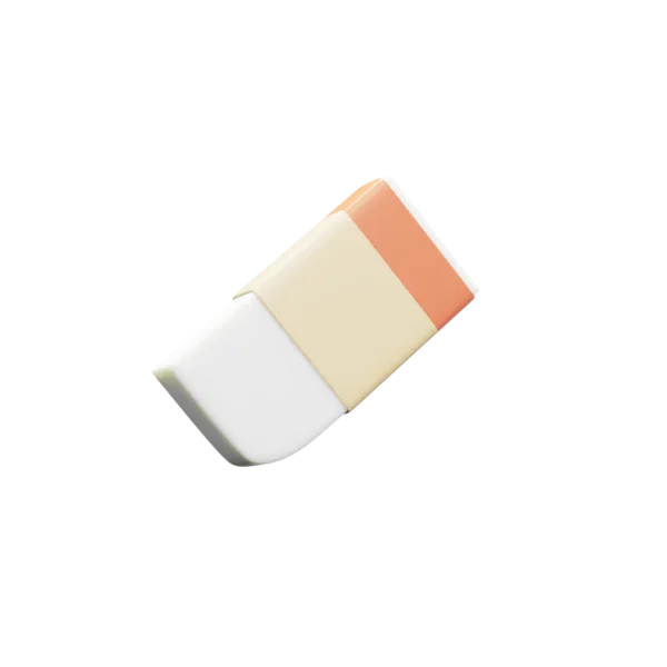 Erase 3D icon, view 1