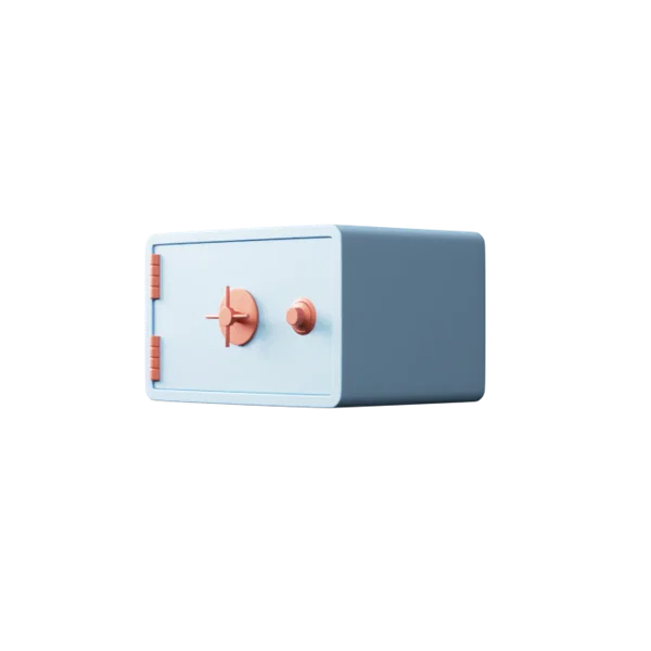 Safe 3D icon, view 2