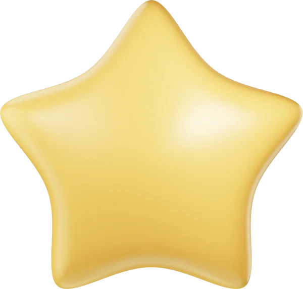 Star 3D icon, view 1