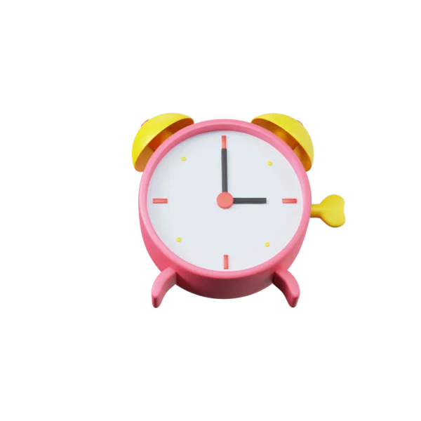 Alarm 3D icon, view 3