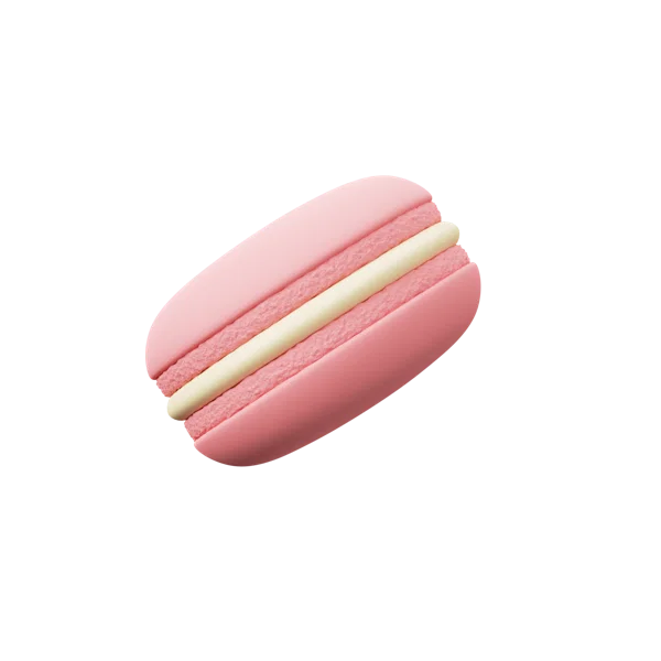 Macarons 3D icon, view 2