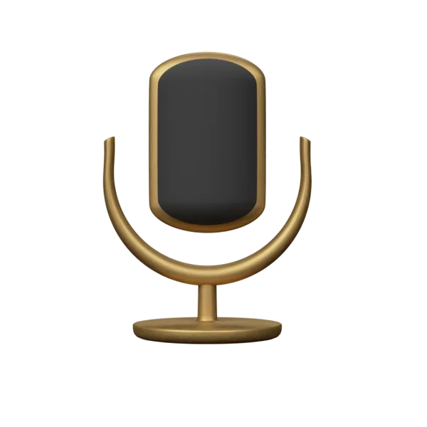 Microphone 3D icon, view 1