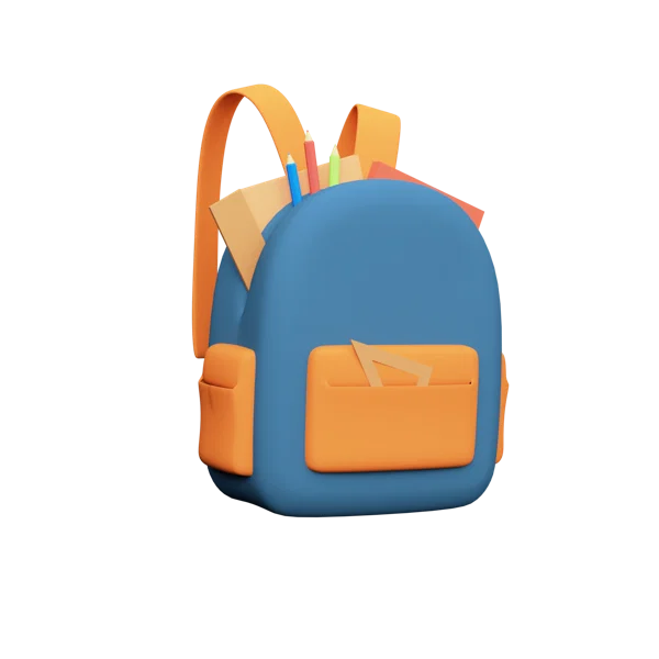 School Bag 3D icon, view 3