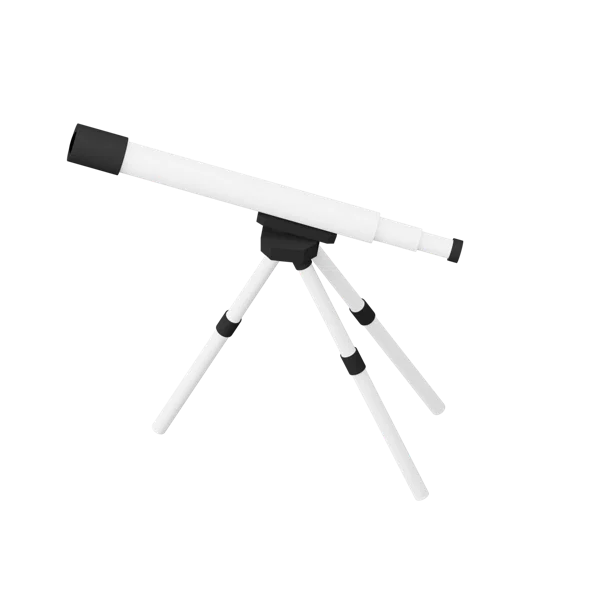 Telescope 3D icon, view 5
