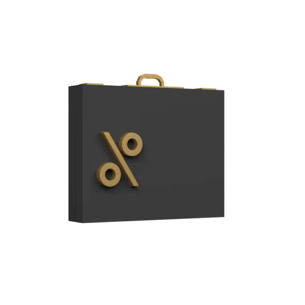 Briefcase 2 3D icon, view 3