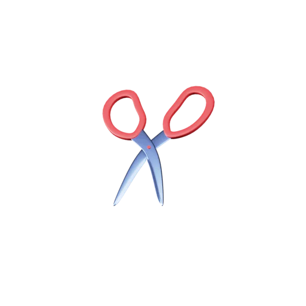 Scissors 3D icon, view 1
