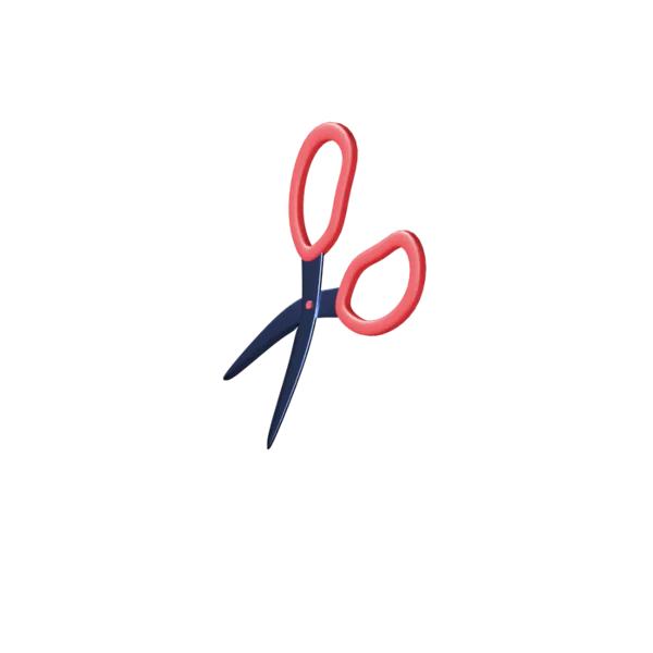 Scissors 3D icon, view 5